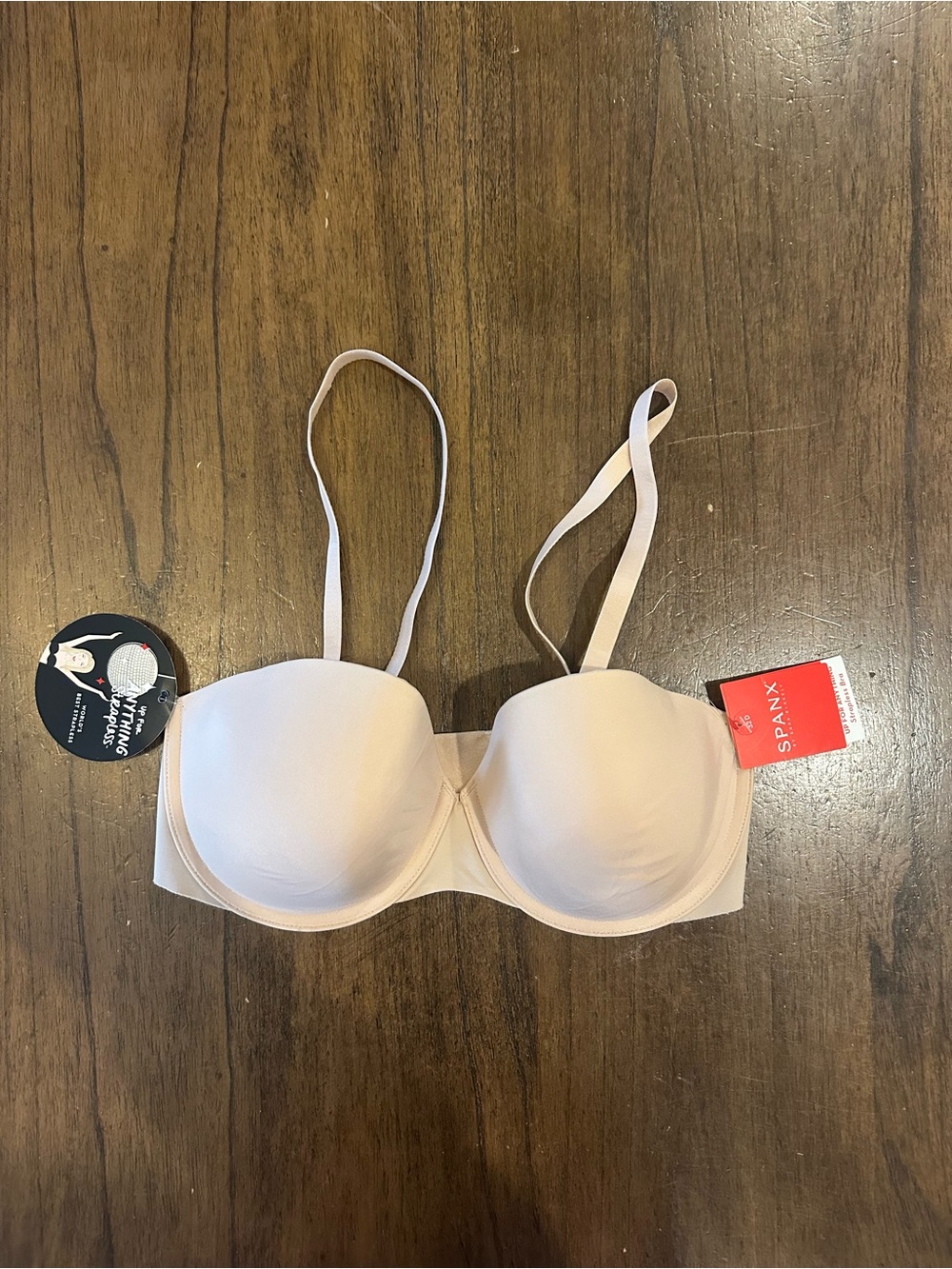 SPANX Up for Anything Strapless Bra 32D Champagne Beige NWT Convertible